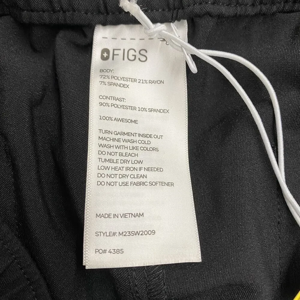 FIGS Men’s Medium Cairo Cargo Scrub Pants Black Double Duty Utility NWT Medical
